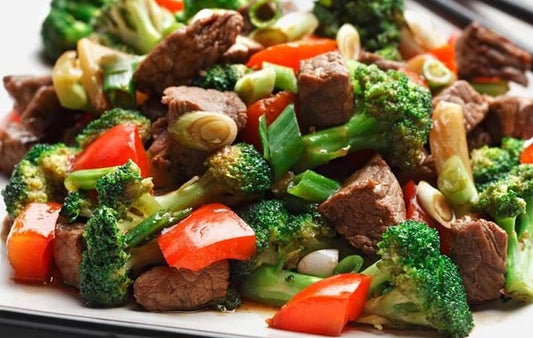 #6 LOW CARB # FLAP STEAK WITH BROCCOLI & BELL PEPPERS