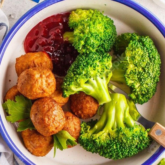 #8 LOW CARB # SWEDISH MEATBALLS & BROCCOLI