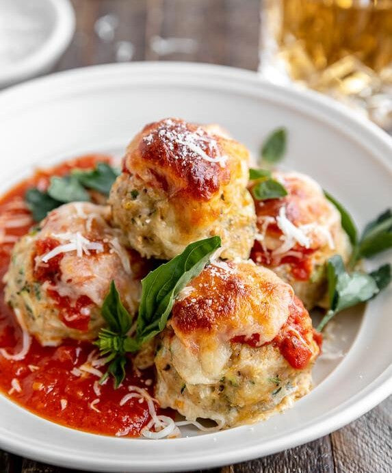 #7 CHICKEN PARMESAN MEATBALLS WITH PASTA